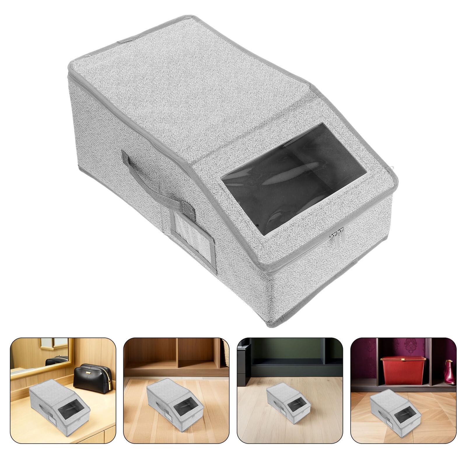 Cajas para Guardar Sombreros de Béisbol Plegables Gris 2 Unidades Organizador Portátil de Gran Capacidad para Armario Protector Estable contra Deformación Estuche de Viaje