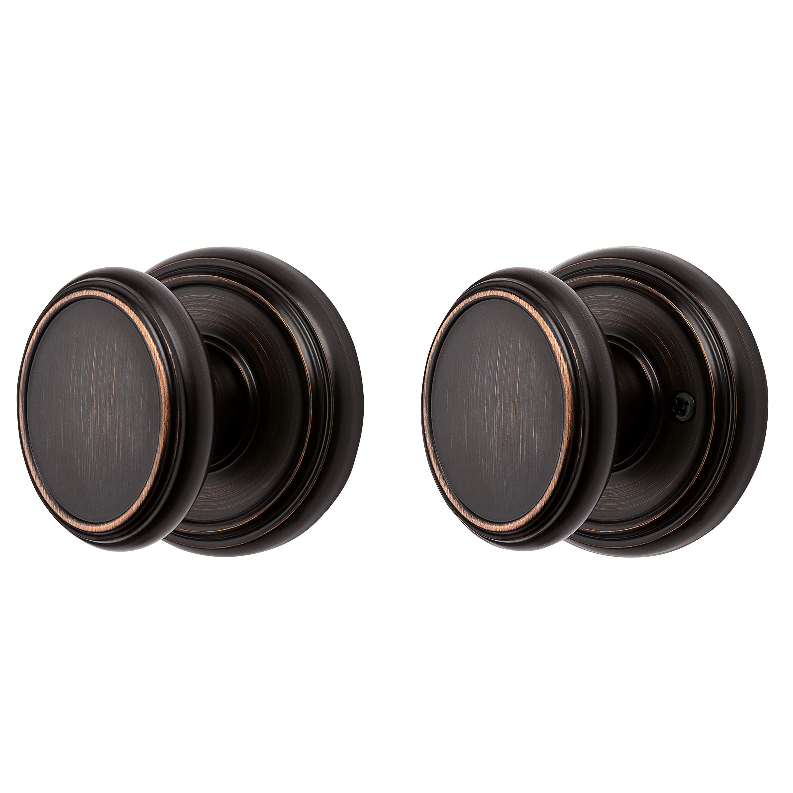 BaldwinCarnaby, Interior Passage Door Knob for Hallway/Closet/Rooms, Non-Locking Door Handle with Microban Protection, in Venetian Bronze