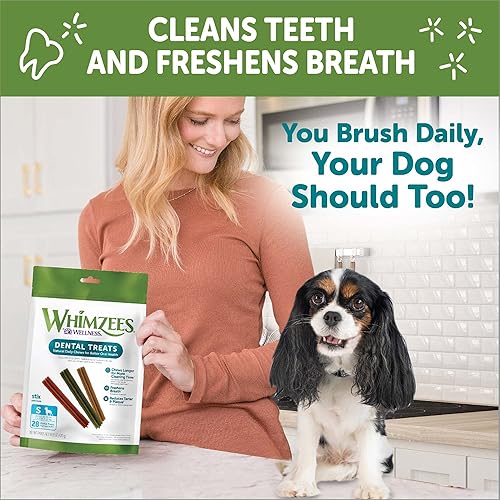 Miniatura 6 de WHIMZEES by Wellness - Masticables dentales para perros, naturales, de larga duración para dientes más limpios y aliento más fresco, sin granos e