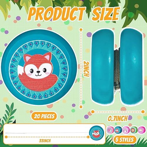 Miniatura 9 de Sotiff Paquete de 20 artículos a granel de Yo Yo a granel para Navidad, regalos de fiesta en el aula, diseños coloridos, regalos de fiesta, regalos