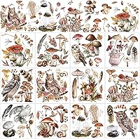 Vista 14 de BBTO 12 hojas de transferencias por frotado para manualidades y muebles, calcomanías de transferencia por frotado para madera, papel de bricolaje