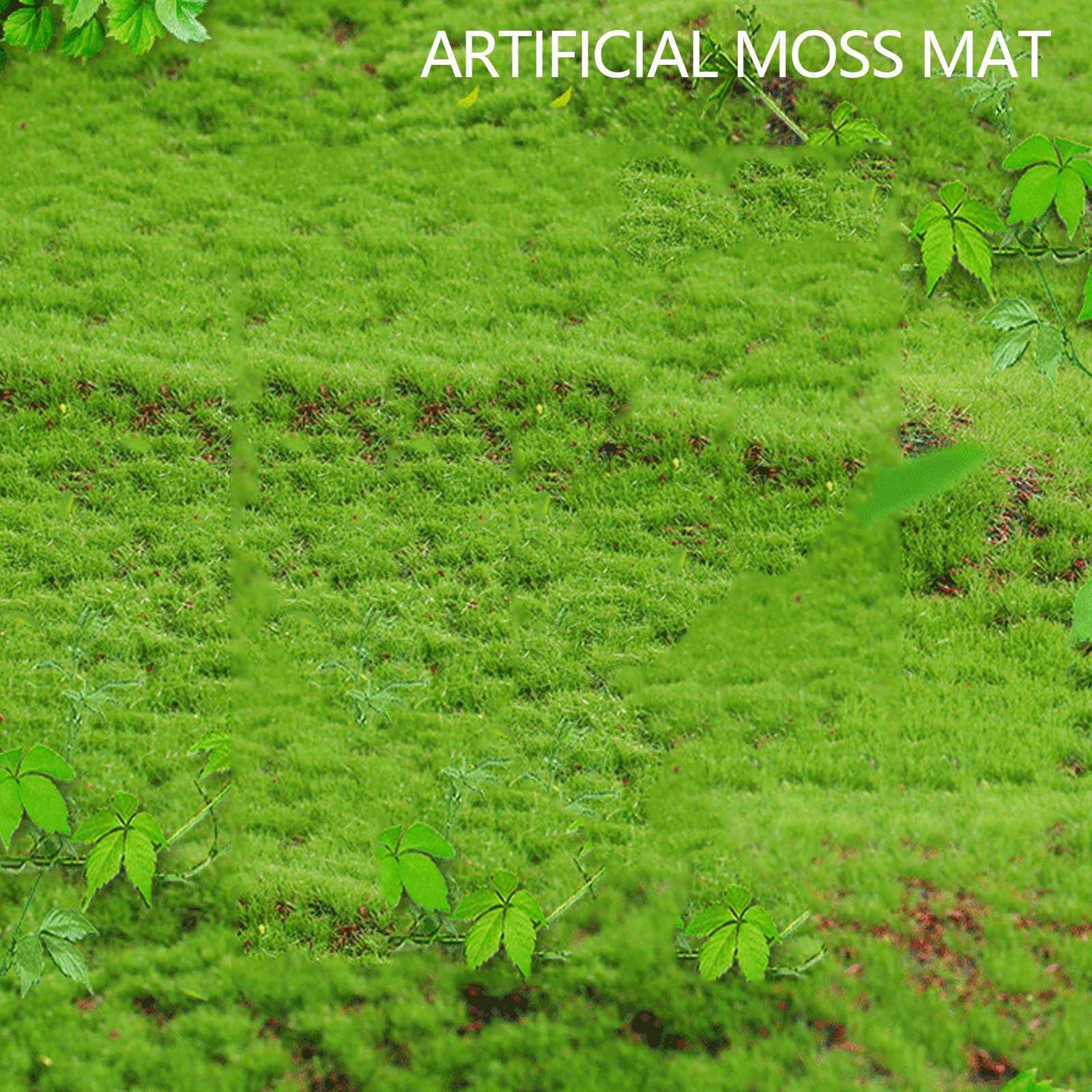 Künstliche Moosmatte, Kunstmoos Rasenteppich, Kunstrasen Matte, Teppich Gefälschte Moos für Hausgarten, Terrasse, DIY Deko, Terrasse,Greenmoss