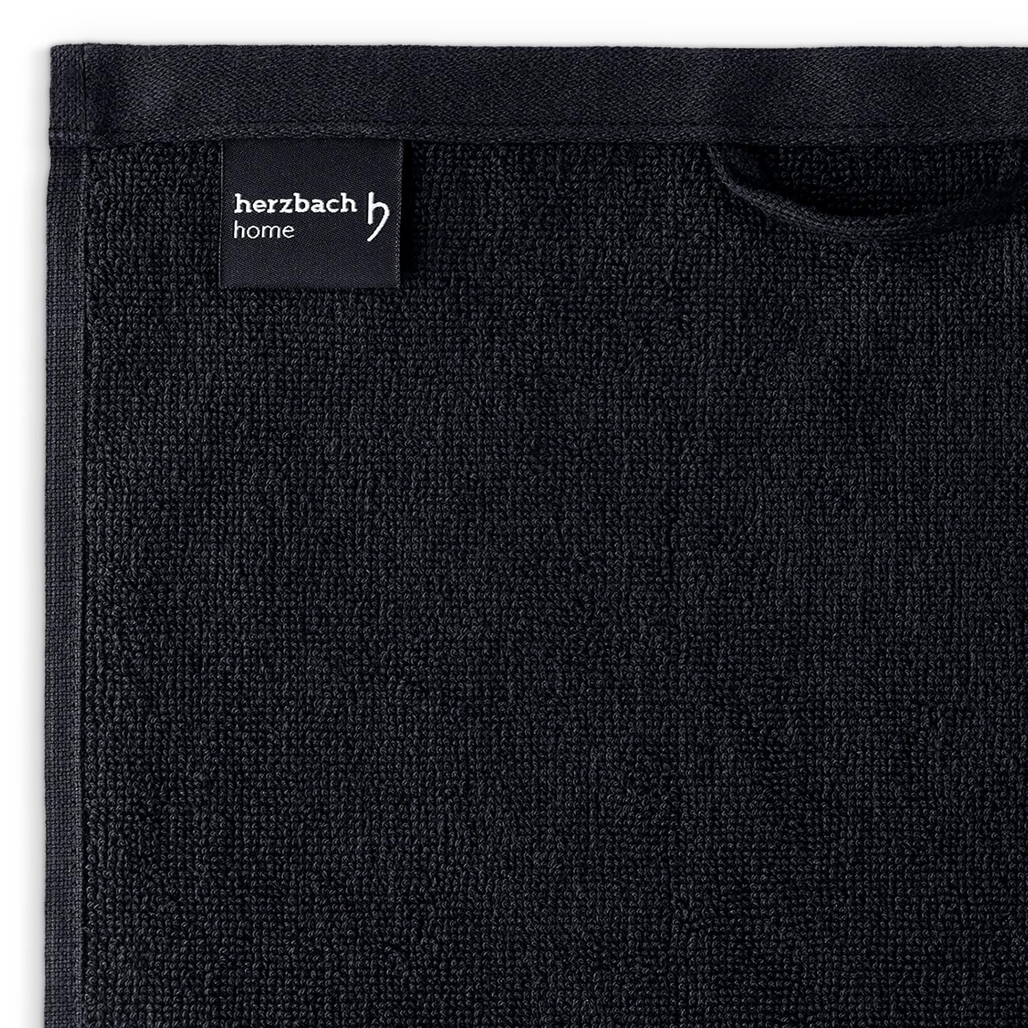 herzbach home Lot de 3 serviettes d'invité 30 x 50 cm (anthracite) – Serviettes d'invité de qualité supérieure douces et absorbantes – 100% coton naturel