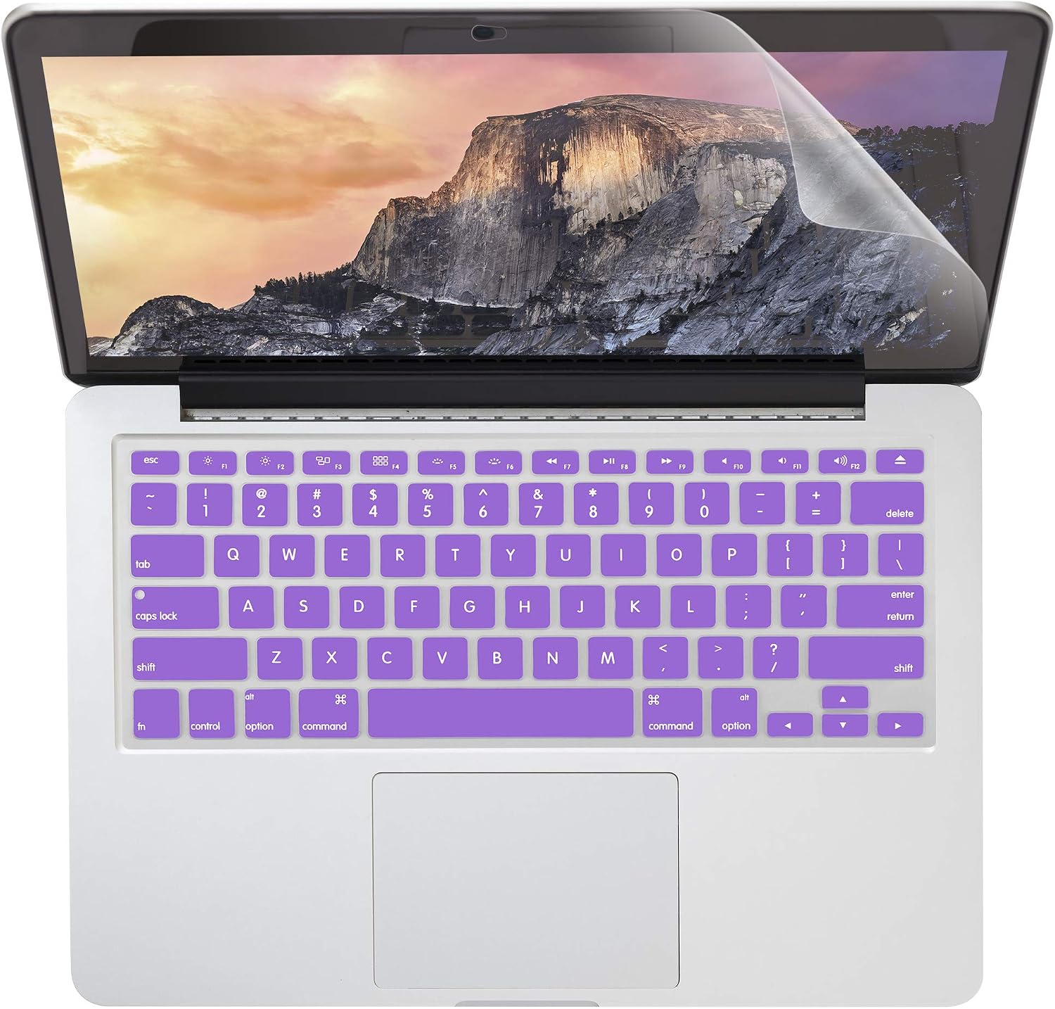 GMYLE MacBook Pro 13 Inch Case A1278 Accessories 5 in 1 Bundle, Hard Shell, Privacy Webcam Cover Slide, Anti Dust Plugs, Keyboard Cover Screen Protector for Apple MacBook Pro 13” CD-ROM, Deep Purple