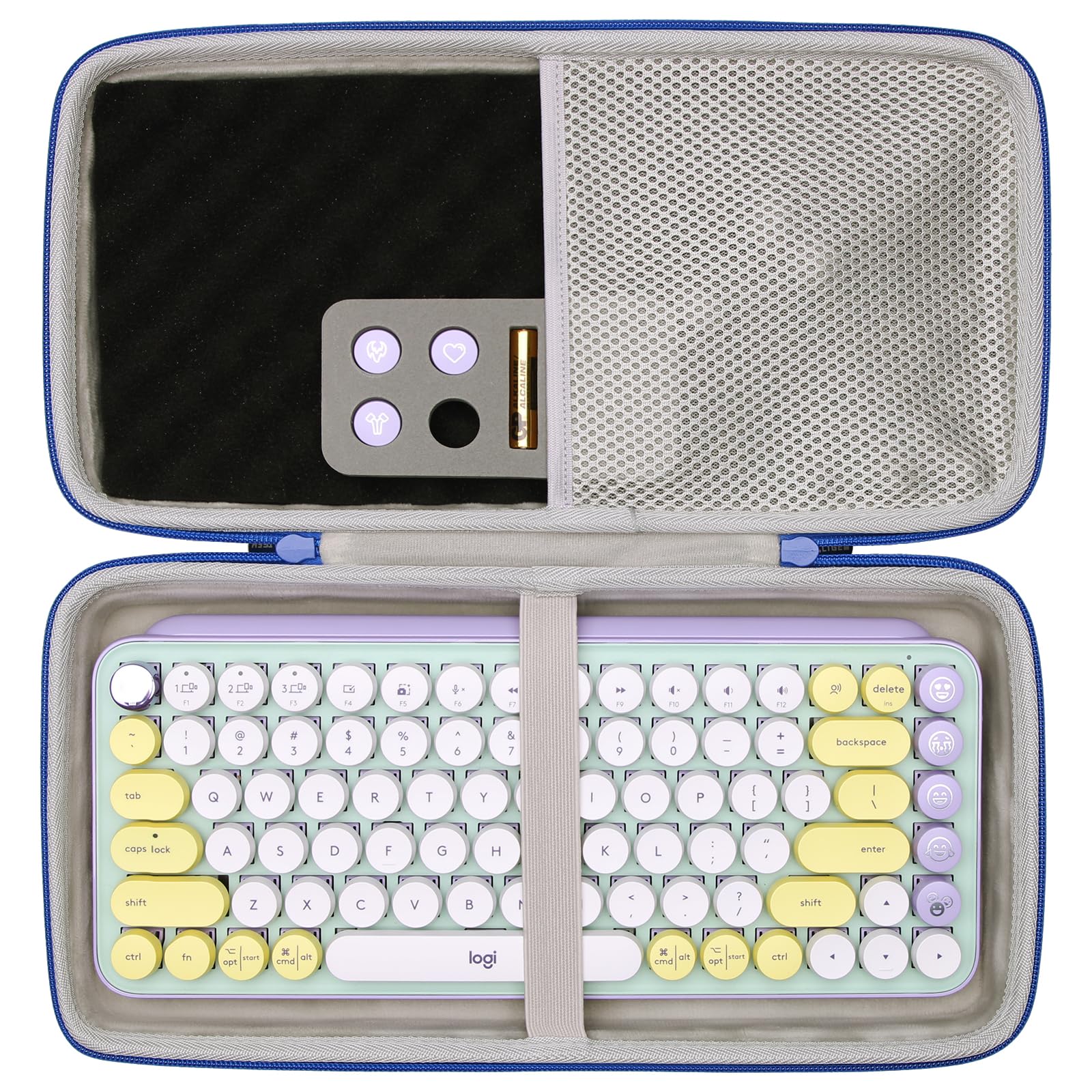 LTGEM Case Compatible with Logitech POP ICON Combo/POP Keys Mechanical Keyboard and Mouse, Purple(Case Only)