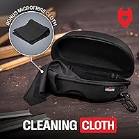 Vista 4 de Estuche de almacenamiento NoCry para gafas de seguridad con forro de fieltro, cierre reforzado y práctico clip de cinturón