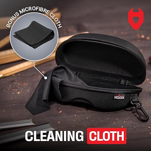 Miniatura 4 de Estuche de almacenamiento NoCry para gafas de seguridad con forro de fieltro, cierre reforzado y práctico clip de cinturón