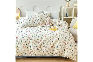 BlueBlue Dog Duvet Cover Set Twin - 100% Cotton Bedding for Kids...
