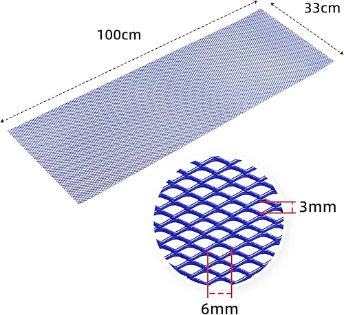 Miniatura 177 de AggAuto Malla universal para parrilla de automóvil de 40 x 13 pulgadas, de acero inoxidable revestido de cloruro de polivinilo, rejilla