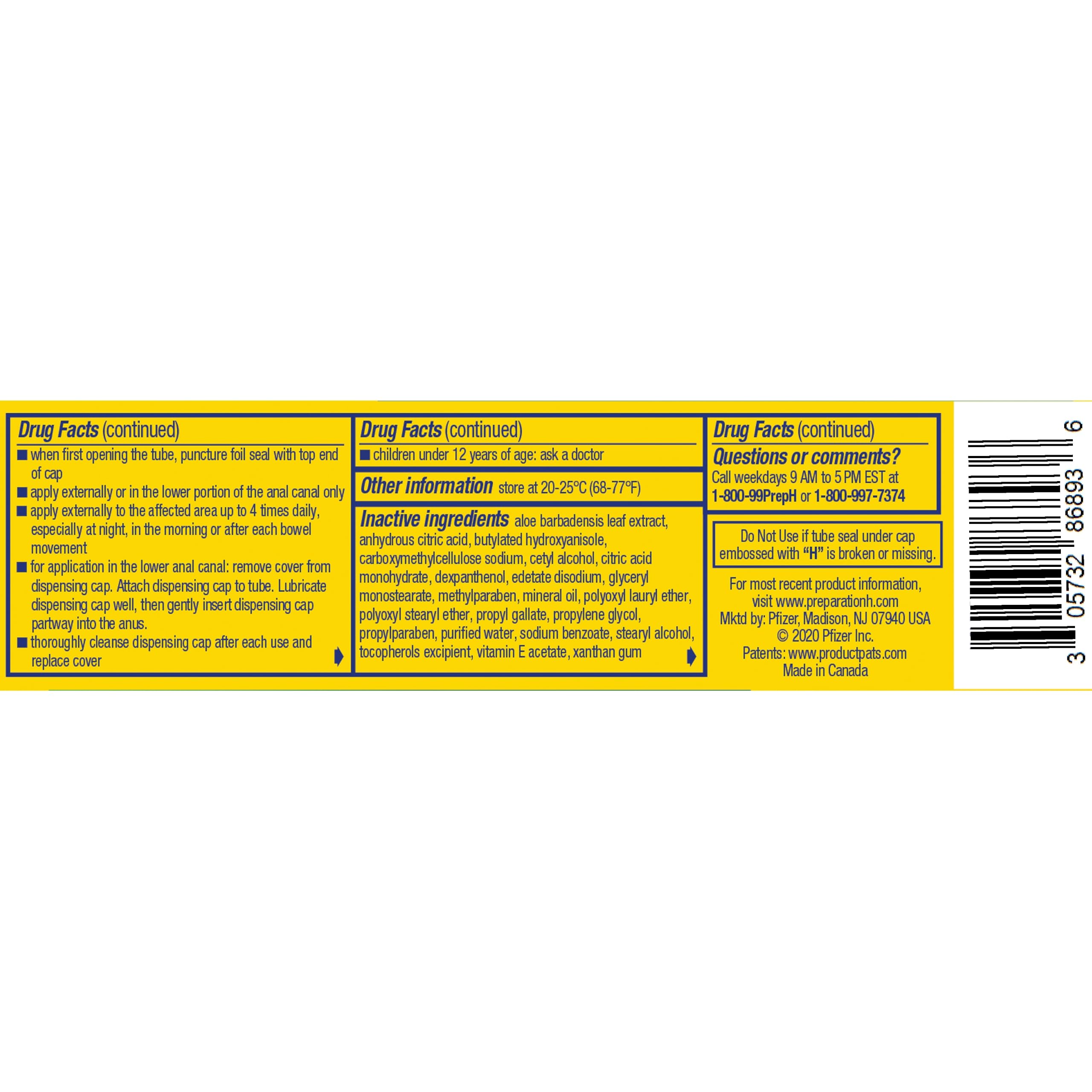 Preparation H Hemorrhoid Symptom Treatment Cream, 0.9 oz Tube — Amazon image 9