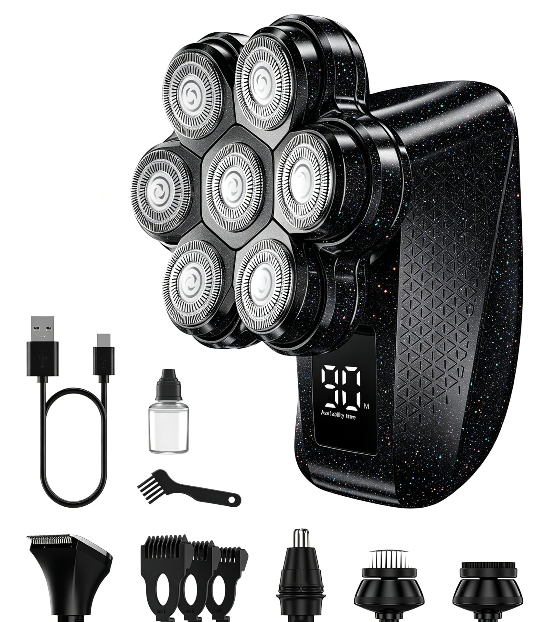 TEPOTZ Head Shavers Grooming Kit, 740722829755 Display, Fast