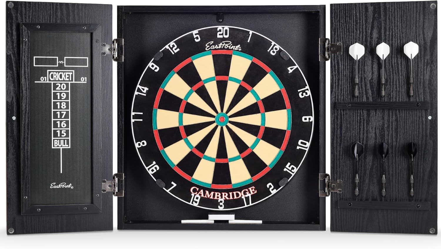 EastPoint Sports Belmont Bristle Dartboard and Cabinet Set