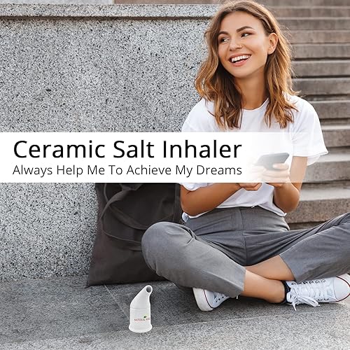 Miniatura 7 de Natural Solution Inhalador de sal de cerámica de sal rosa del Himalaya con inhalador nasal original 1 unidad