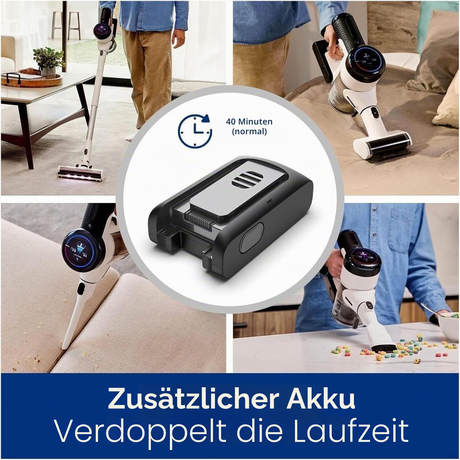 2500 mAh 21,6 V Akku-Staubsauger-Ersatz-Lithium-Akku, kompatibel mit Tineco Pure ONE S15 Essentials S15 Pet S15 Pet Ex, Staubsaugerzubehör, 1 Stück