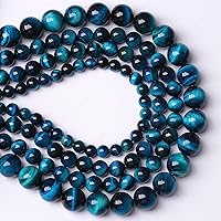 Vista 3 de 4MM 88PCS Blue Tiger Eye Beads Natural Stone Gemstone Spacer Loose Beads for Jewelry Making DIY Bracelet Semi Precious Beads Strand 15 inches