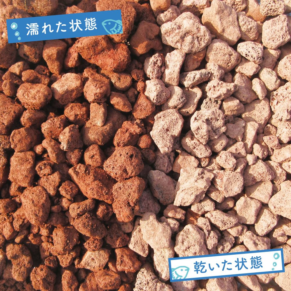 Amazon | 溶岩石砂利 赤 水槽用 20-40mm 4.5kg｜大粒火山岩で自然