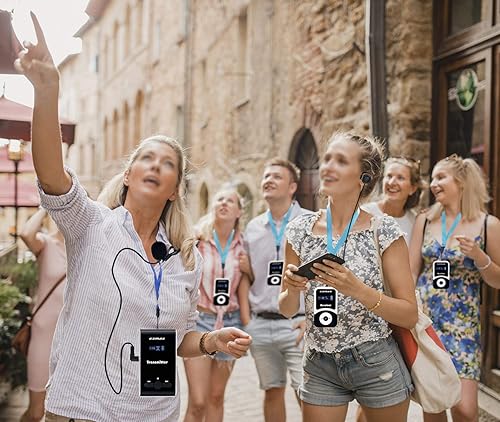 Miniatura 2 de EXMAX Micrófono de guía turístico inalámbrico, sistema de traducción de iglesia ATG-100T 195MHz Sistemas de interpretación para reuniones, casas de