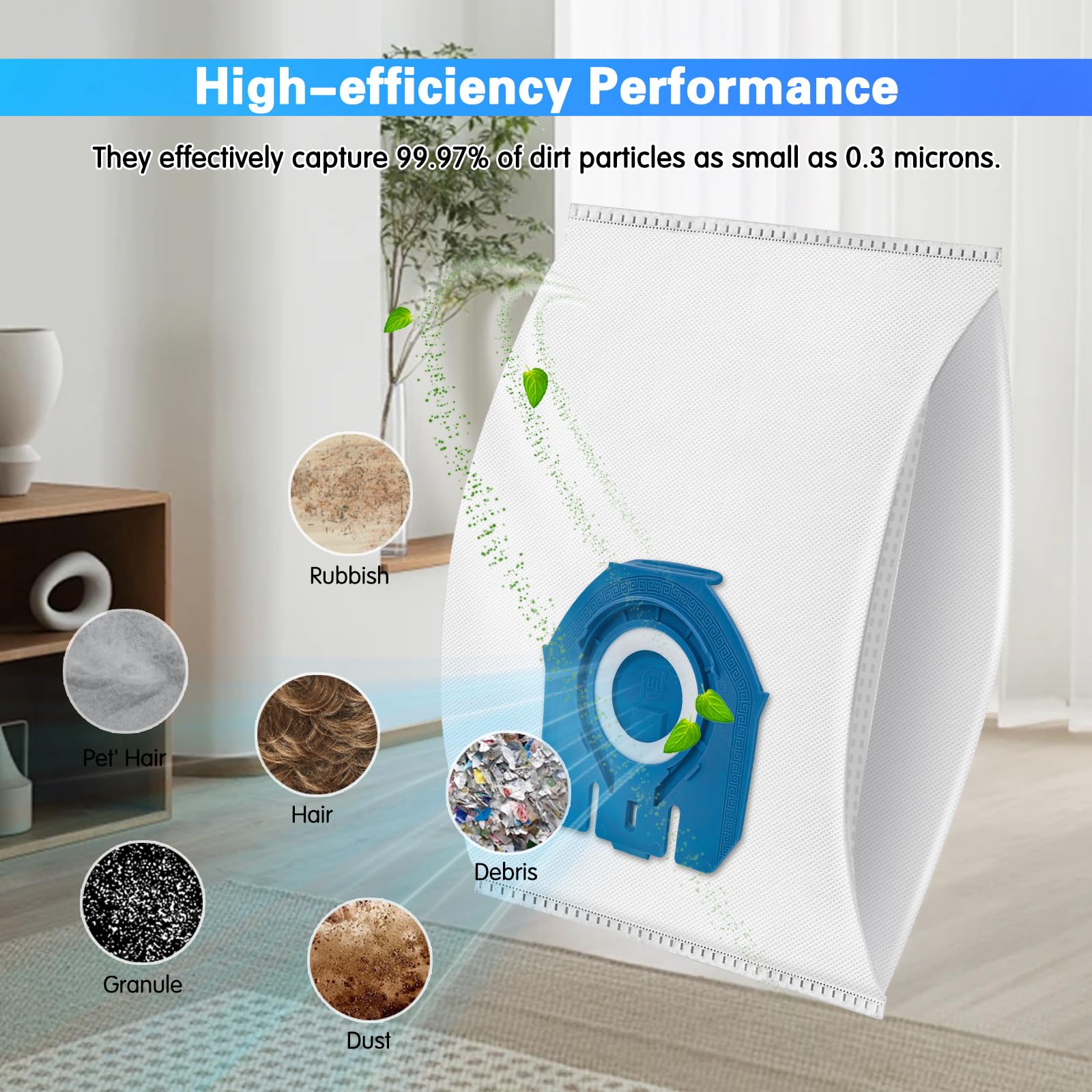 10 Miele Staubsaugerbeutel GN Mit Filtern - Kompatibel Mit Classic C1, C2, C3 Serien