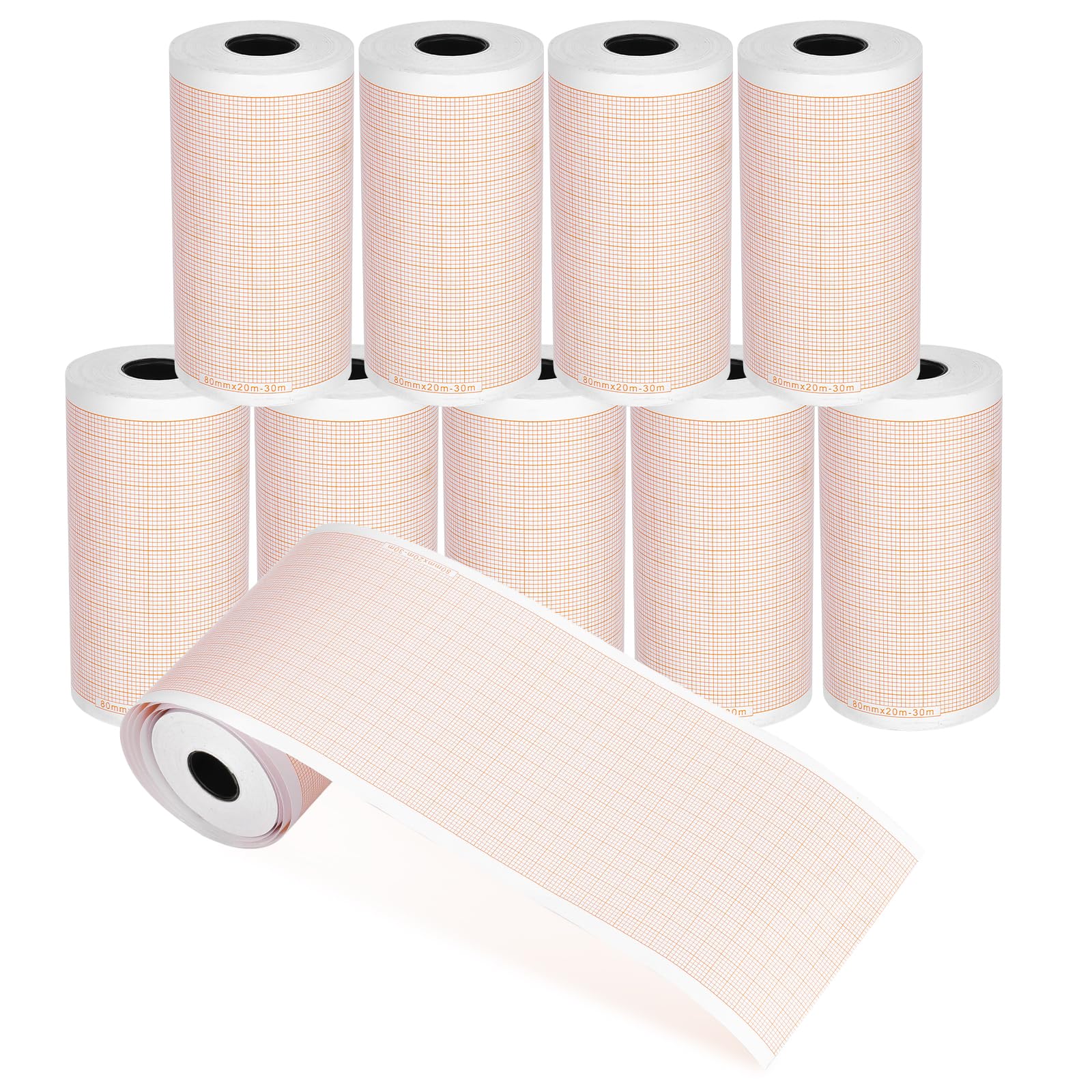 Healthible EKG Paper - 10 Rolls Papel De Electrocardiograma,Paper EKG,ECG Paper Roll,Papel para Hacer Electrocardiograma 80mmx20m