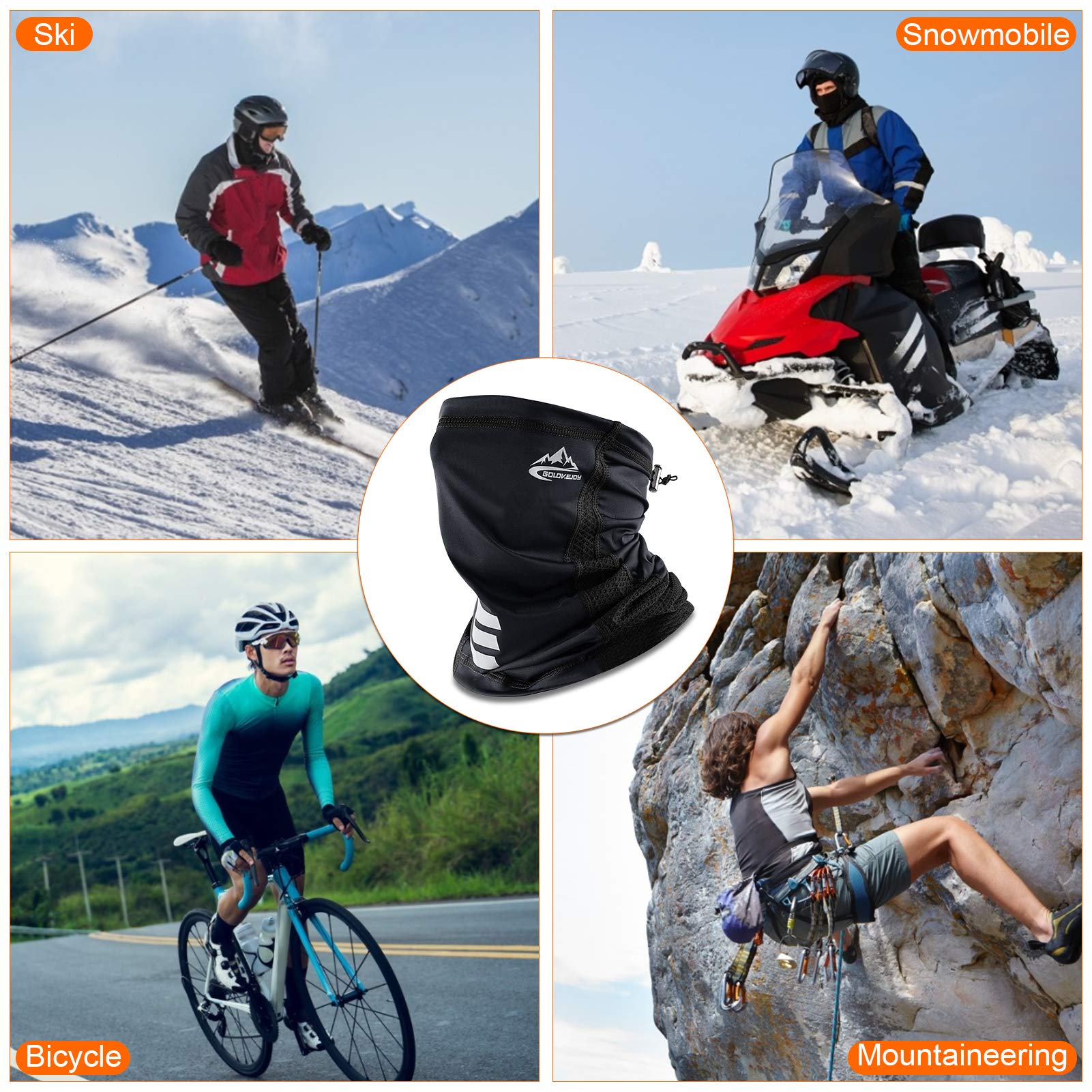 Braga Cuello Hombre Invierno Impermeable Bragas Moto Braga Termica Mujer Cuello Calentador de Cuello Elástica Polainas Polar Mascarilla Cuello para Deporte Esquí Ciclismo Correr Senderismo Caza