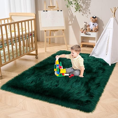 Miniatura 9 de EasyJoy - Alfombra de piel sintética ultra suave y esponjosa para silla, suelo, sala y dormitorio