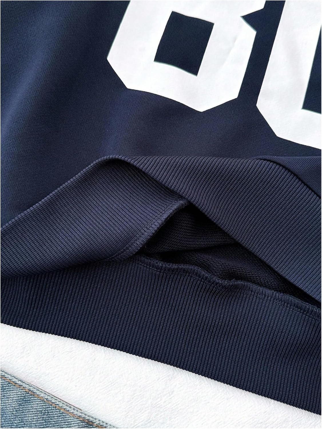 SHENHE Girl's Off The Shoulder Sweatshirt Number Print Graphic Jersey Sweatshirt Preppy Crop Tops - Image 5