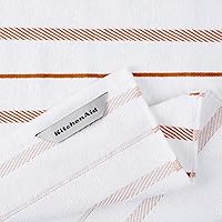 Vista 4 de KitchenAid Albany - Juego de 4 toallas de cocina, naranja miel/blanco, 16 x 26 pulgadas