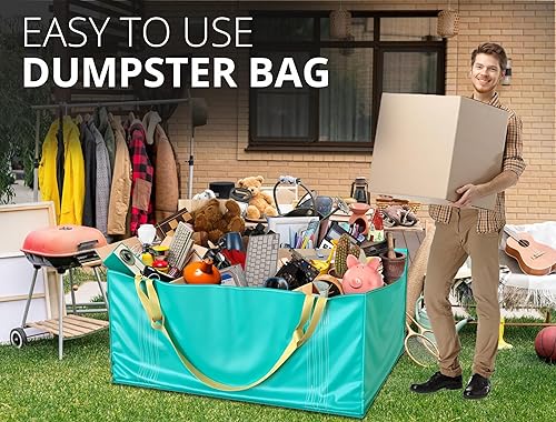 Miniatura 2 de Skywin Bolsa de basura verde  Bolsas de compostaje de 64 pulgadas para eliminación de desechos  Bolsas de basura resistentes ideales para bolsas de