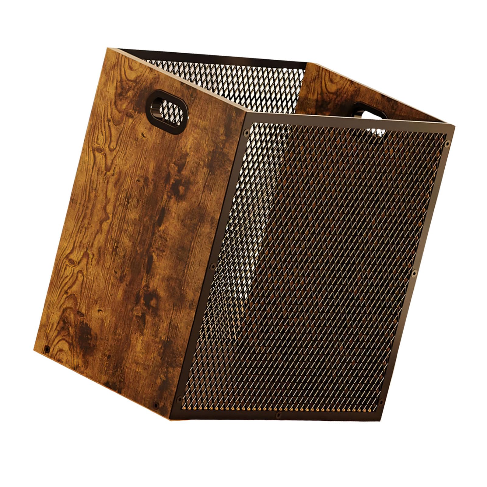ZEPFJHE Constructed Waste Basket Wood and Wire Build Ideal for Corner Placement At Home or Work Home Offices Trash Bin