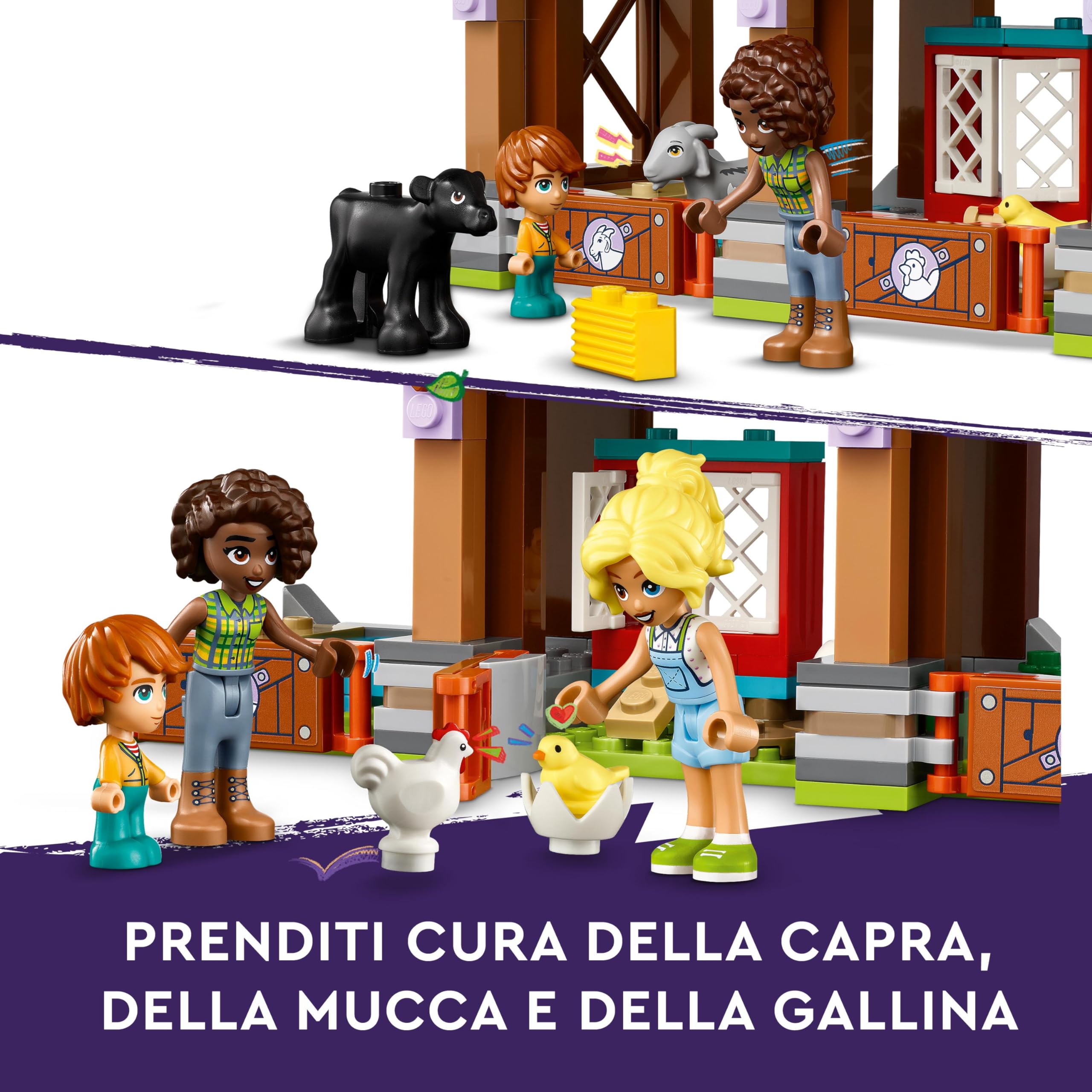 LEGO Friends Il Santuario degli Animali della Fattoria, Giocattolo da Costruire con Trattore, Mulino, 3 Mini Bamboline e 5 Animali, Giochi per Bambine e Bambini da 6 Anni in su, Idee Regalo 42617