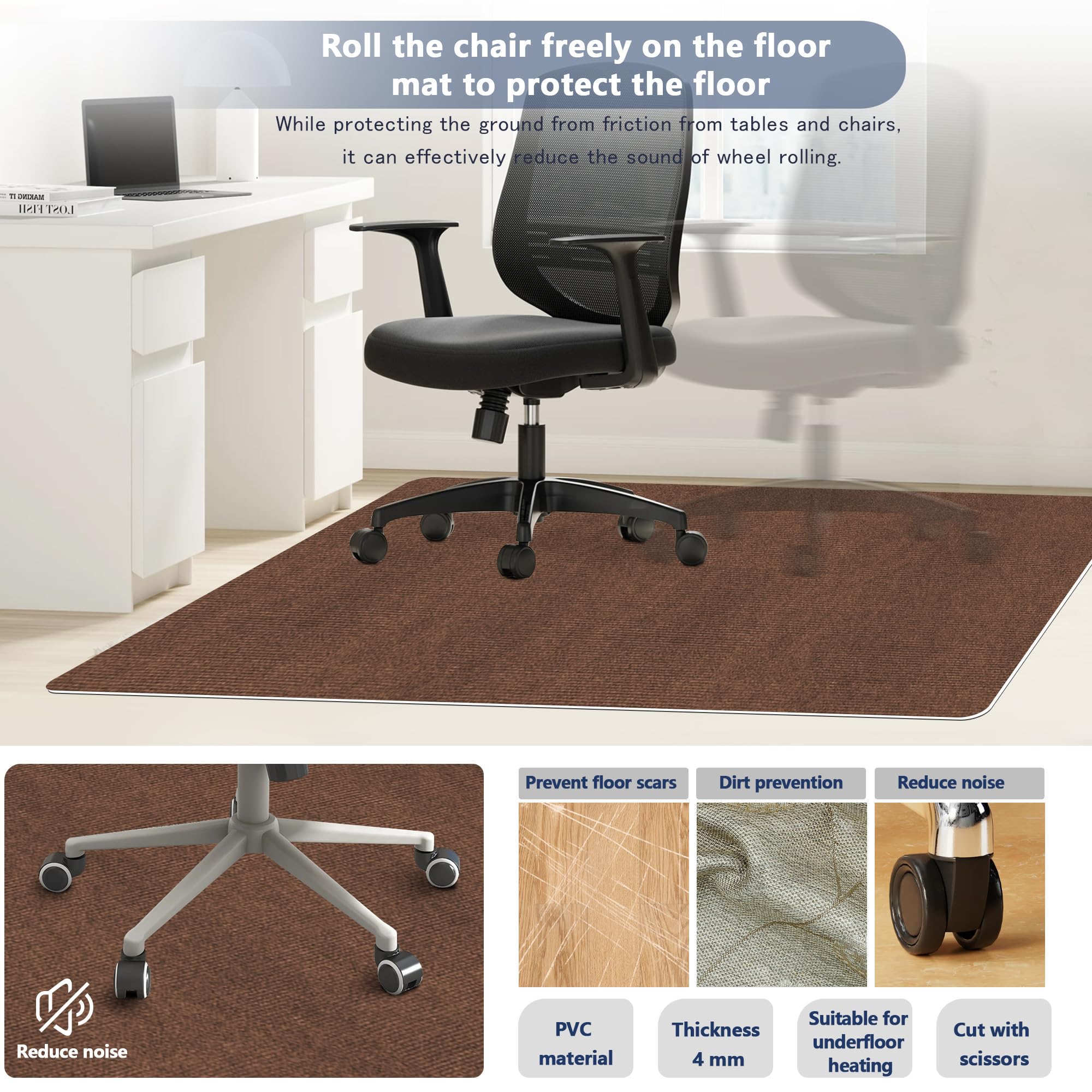 Clous Antidérapants En Feutre - 100 Pièces, Diamètre 22 Mm Marron Meubles De Chaise Avec Reduction Du Bruit Et Protection Du Sol