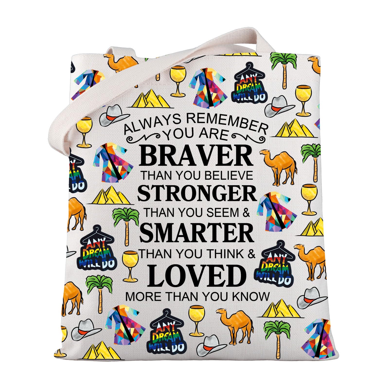 WSNANGJATATD Musical Canvas Tote Bag Musical Lover Shoulder Bag Musical Theater Fans Gift