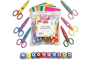 Incraftables DIY Scrapbooking Supplies Kit with Decorative Scissors, Hole Punches, and Papers
