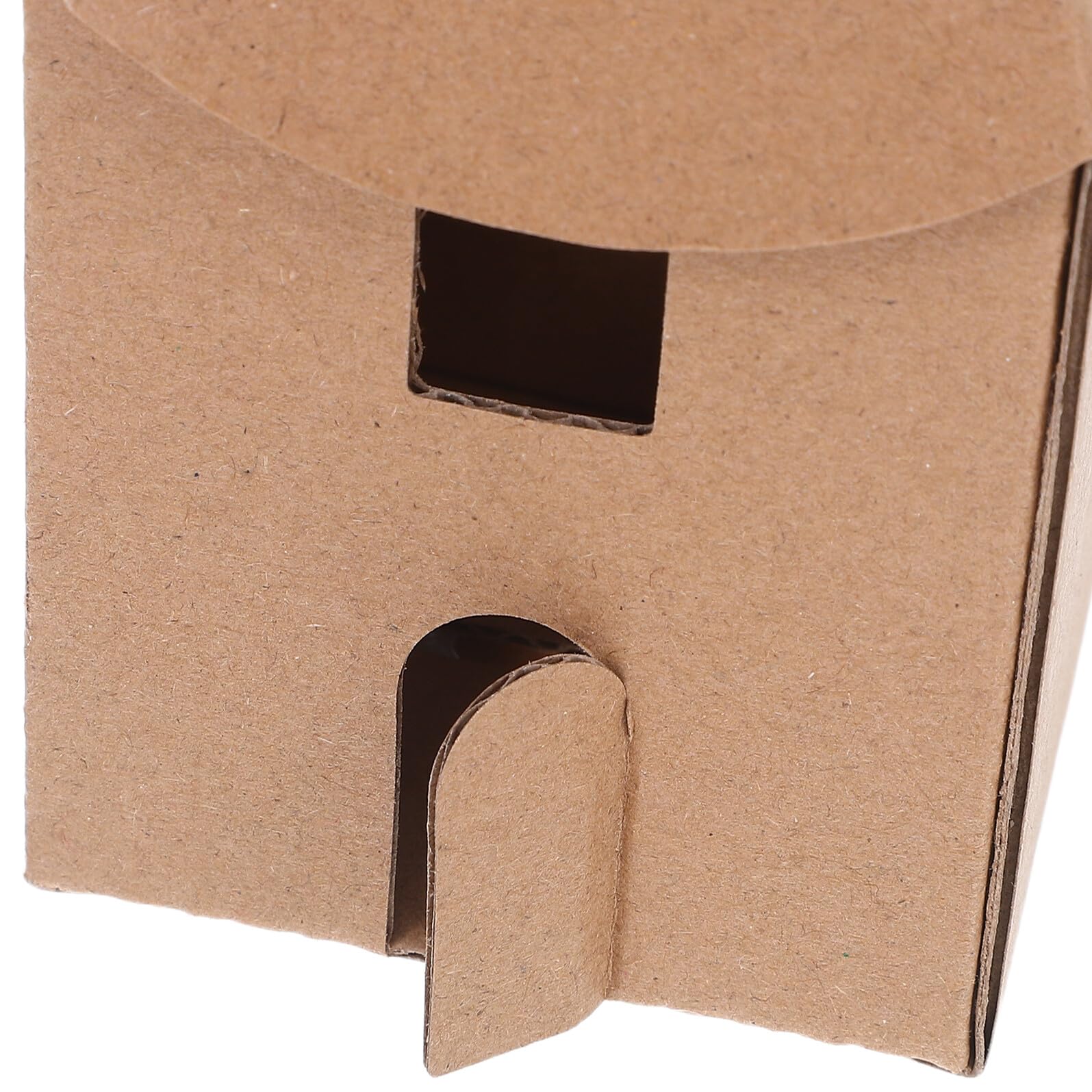 Casa de Cartón Infantil Miniatura, 1 Juego para Manualidades | Color Caqui, Papelboard, 23 Piezas, Formas Iglesia, Cuadrada y Rectangular, para Preescolar y Juego