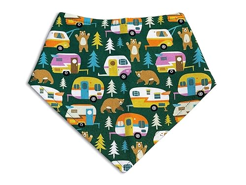 Bandana - Camper Bandana  Camping Lovers Gift  Dog Bandana  Cat Bandana  Dog Scarf  Cat Scarf  Pet Accessories - Organic Cotton