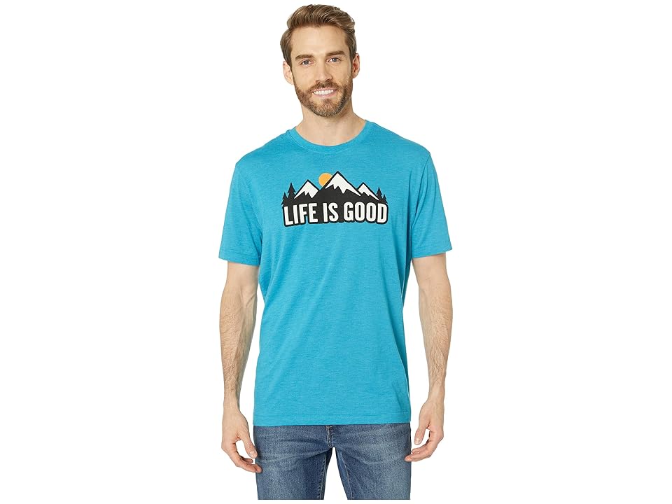 

Life is Good LIG Mountains Cool Teetm (Seaport Blue) Men's T Shirt