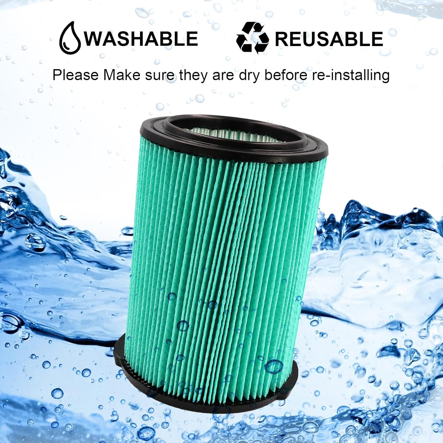 HIFROM VF6000 Filter,VF6000 Replacement Filter Compatible with Ridgid Shop Vac 5-20 Gallon Wet/Dry Vacuums,VF3502 Vacuum Bags Compatible with Ridgid Wet/Dry Vacuum 12-16 Gallon