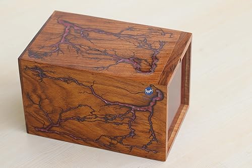 Miniatura 4 de Lichtenberg - Urna con diseño de figura Caja de urna de palisandro para cenizas Caja de urna de madera Urnas de cremación de madera para hombres