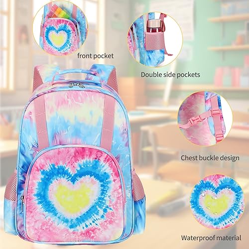 Miniatura 3 de BTOOP Mochila para niños y niñas, mochila con clip para el pecho, Blue-Love