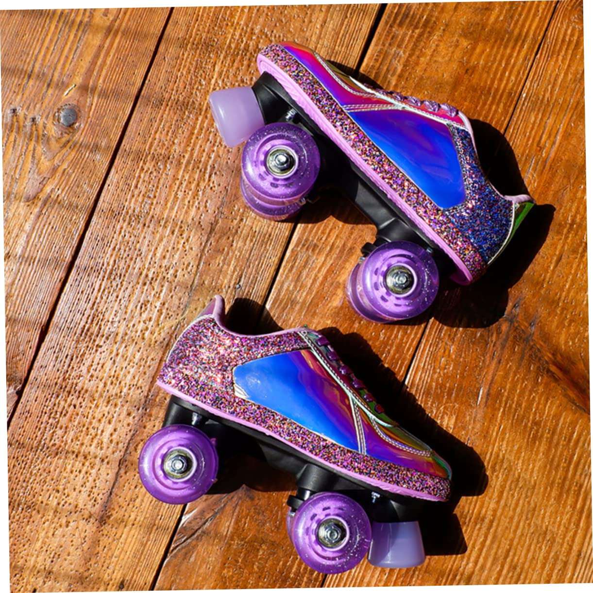 balacoo Bones Wheels for Roller Skates 4 Pack Light up Inline Skates Wheels for Wood Concrete Tile