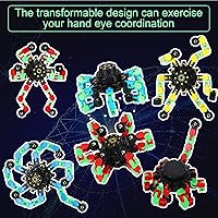 Vista 3 de Jerify Paquete de 40 Juguetes Sensoriales Fidget Divertidos Robot de Cadena Transformable Juguete de Dedo DIY Robot Spinners Mecánicos Alivio
