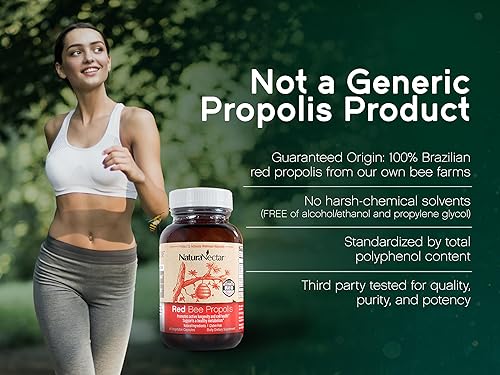 Miniatura 7 de NaturaNectar Propóleos Red Bee | Contenido certificado por NSF | Propóleo brasileño premium | Apicultura ética y de origen natural | 60 cápsulas