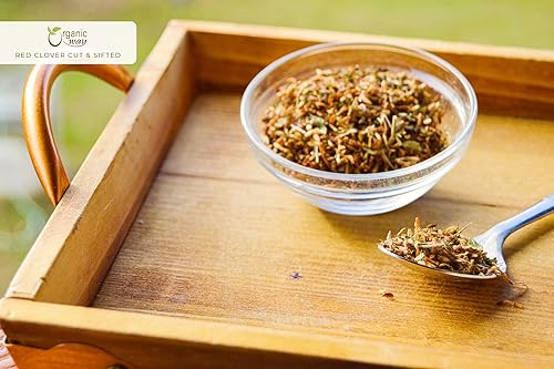 Miniatura 4 de Organic Way Té de hierbas cortado y tamizado con flores de trébol rojo (Trifolium pratense)  Cosecha silvestre europea  Certificado orgánico y