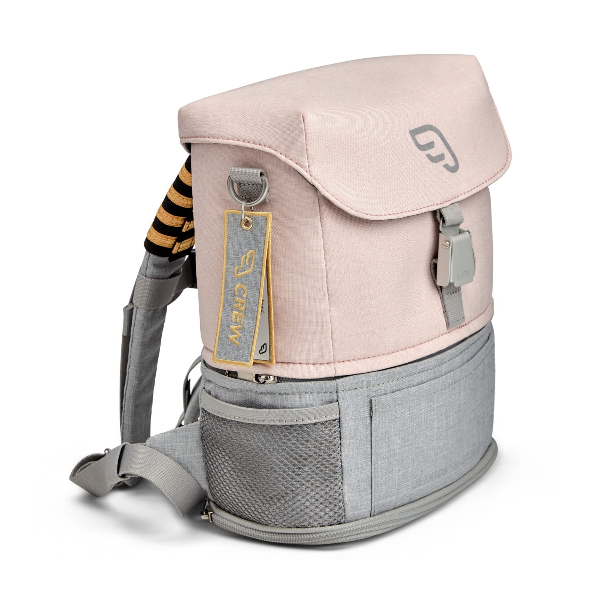 Stokke JetKids Mochila, Pink Lemonade - Diseño Expansible para Niños de 2 A 7 años - Material Repelente al agua y fácil de limpiar - Incluye Almohadilla para Asiento