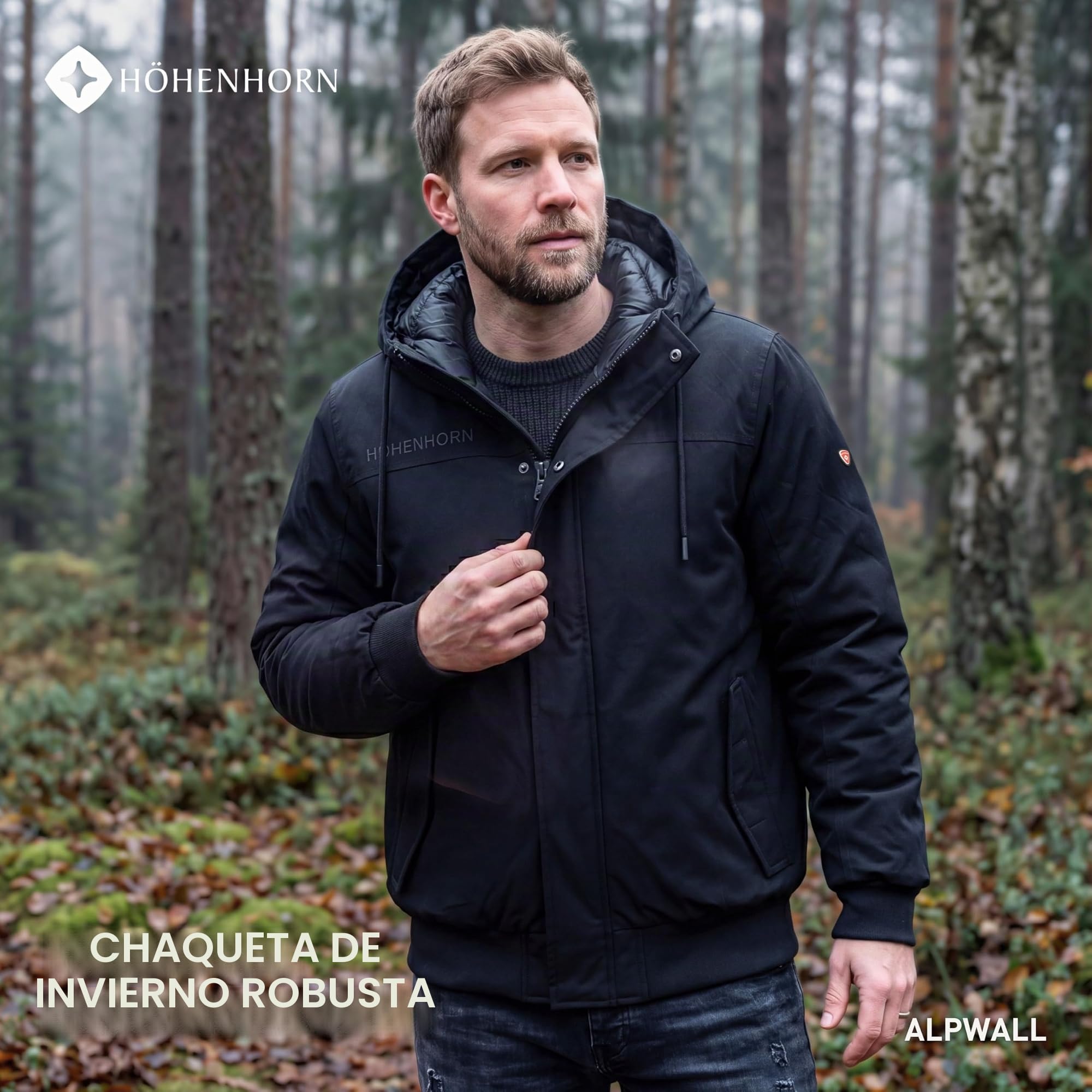Höhenhorn Alpwall - Chaqueta de invierno para hombre, forrada, impermeable, transpirable