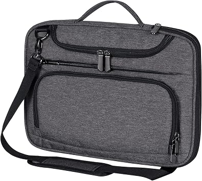 BERTASCHE 12.3-13 Inch Laptop Sleeve Bag Compatible with MacBook Air 13/Pro 13, Surface Pro 11/10/9/8/7/6/5/4, iPad Pro/Air 13-inch, Notebook Laptop Carrying Case with Shoulder Strap,Grey