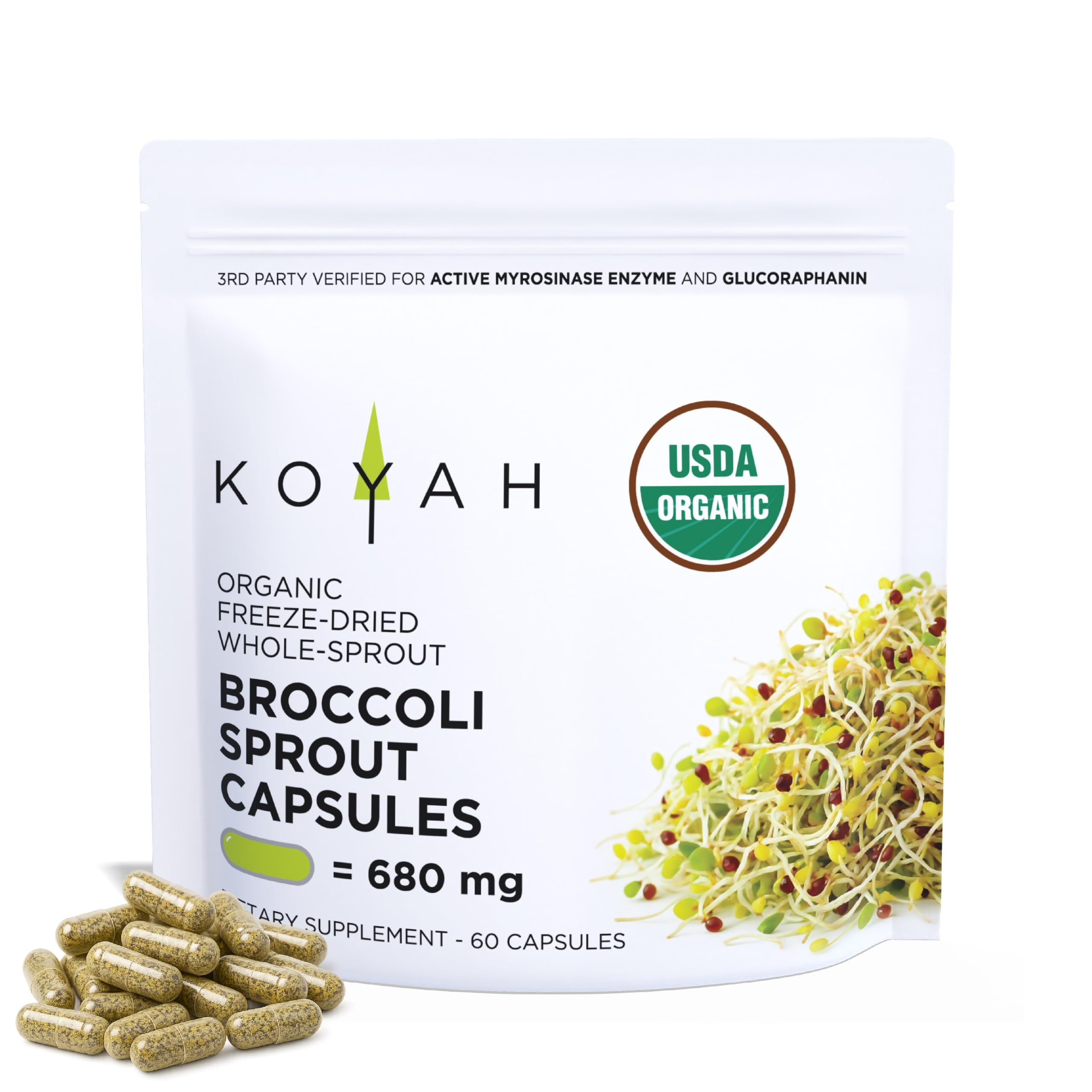KOYAH Organic Broccoli Sprout Capsules