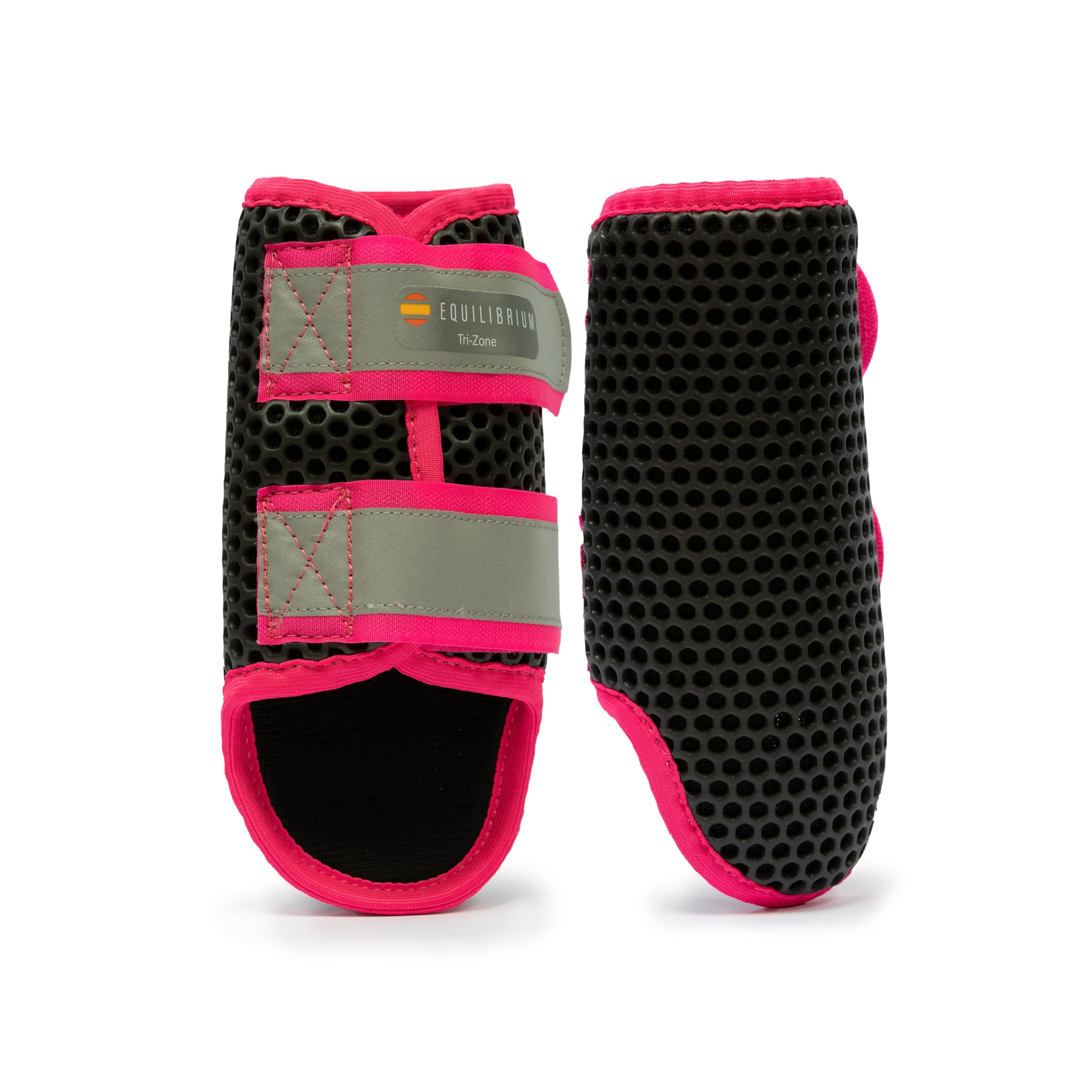 Equilibrium Tri-Zone Brushing Boots (Fluorescent pink straps, M) โ image 1