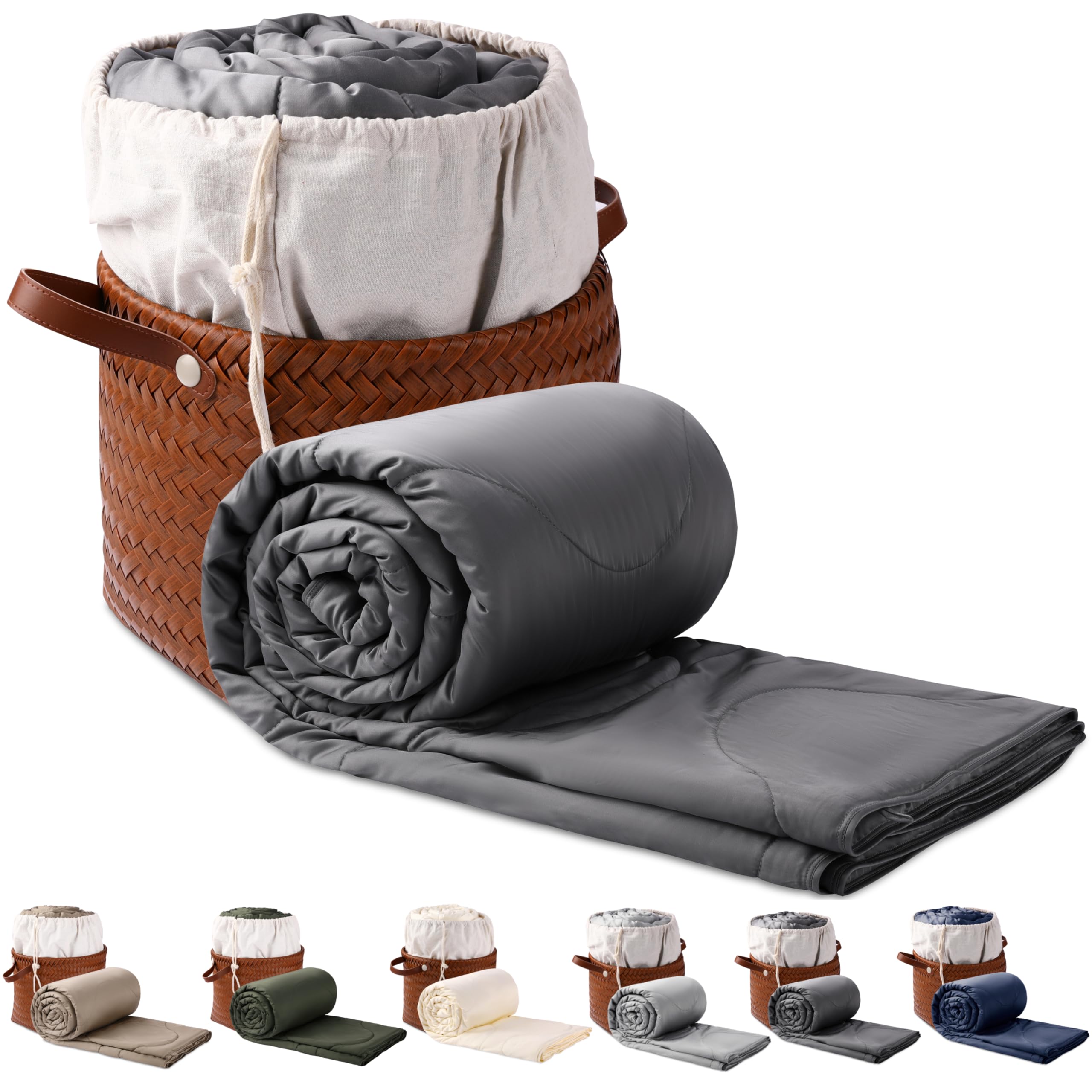 KOSMU Silk Comforter King Size | 100% Mulberry Silk Fill with Organic Bamboo Viscose Shell | Summer Cooling Blanket for Hot Sleepers, Lightweight