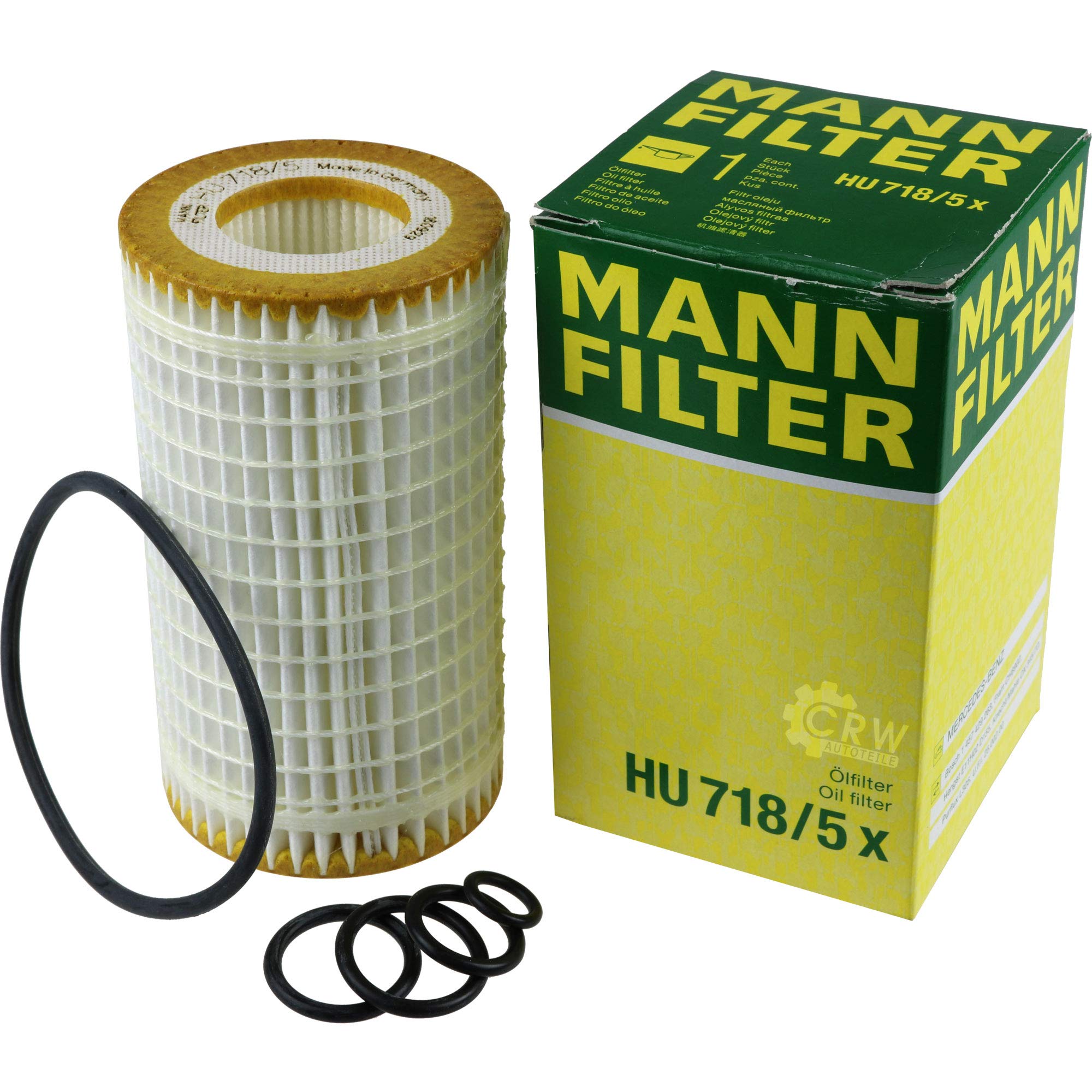 Paquete de inspección Kit de mantenimiento de filtros con filtro de aceite HU 718/5 x, filtro de aire C 3698/3-2, filtro de habitáculo CUK 2241-2, tornillo de cierre
